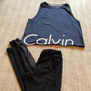 Retro Calvin Klein crop workout top